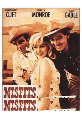 Framed Misfits Clift Monroe Gable Print