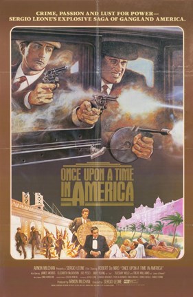 Framed Once Upon a Time in America Ganagsters Print