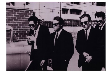 Framed Reservoir Dogs B&amp;W Scene Print