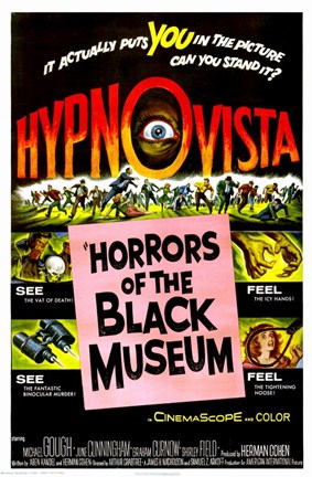 Framed Horrors of the Black Museum Print