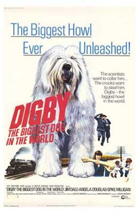 Framed Digby  the Biggest Dog in World Print