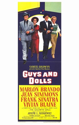 Framed Guys and Dolls Tall Movie Print