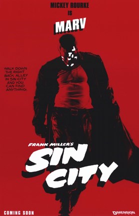 Framed Sin City Marv Print
