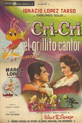 Framed Cri Cri El Grillito Cantor Print