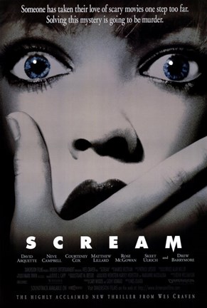 Framed Scream Movie Print