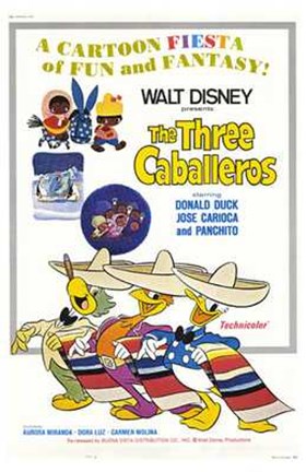 Framed Three Caballeros Print