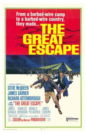 Framed Great Escape barbed wire camp Print