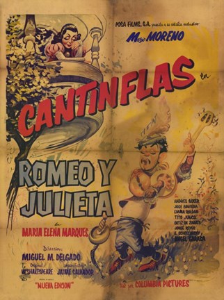 Framed Romeo and Juliet (spanish) cantinflas Print