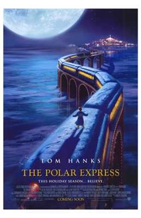 Framed Polar Express Scaling Train Print