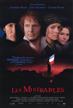 Framed Les Miserables Liam Neeson Print