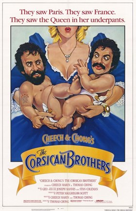 Framed Cheech and Chong&#39;s the Corsican Brothers Print