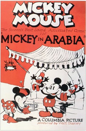 Framed Mickey in Arabia Print