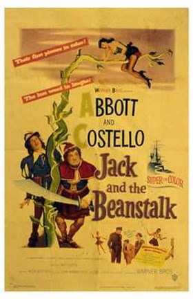 Framed Abbott and Costello, Jack and the Beanstalk, c.1952 Print