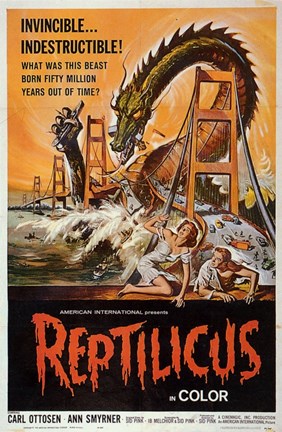 Framed Reptilicus In Color Print