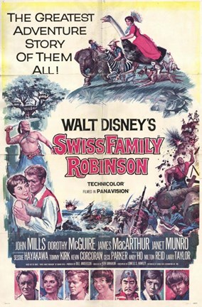 Framed Swiss Family Robinson Disney Print