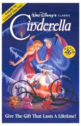 Framed Cinderella VHS Print