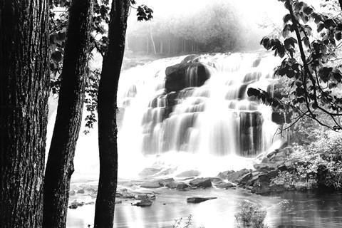 Framed Waterfall Lake Print