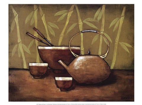 Framed Bamboo Tea Room II Print