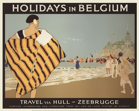 Framed Holidays In Belgium Print