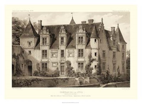 Framed Sepia Chateaux III Print