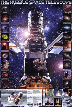 Framed Hubble Telescope Print