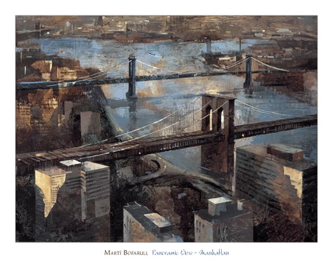 Framed Panoramic View - Manhattan Print