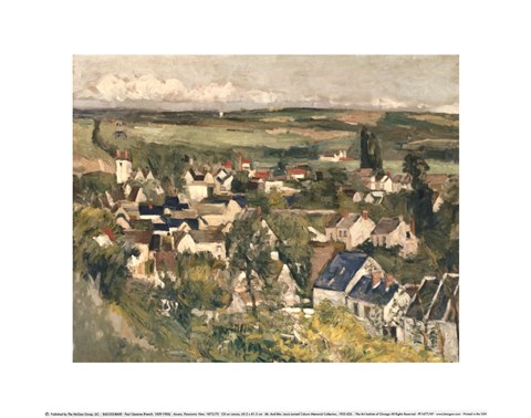 Framed Auvers, Panoramic View, c.1873 Print