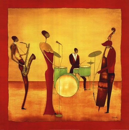 Framed Jazz Band Print