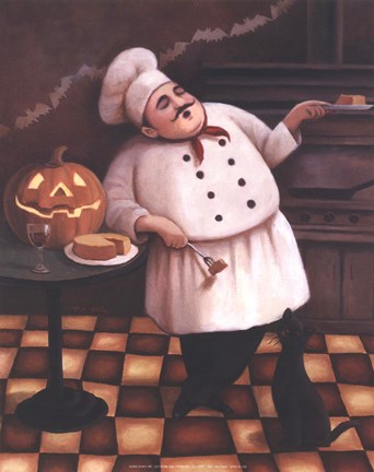 Framed Halloween Chef I Print