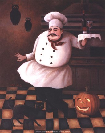 Framed Halloween Chef II Print