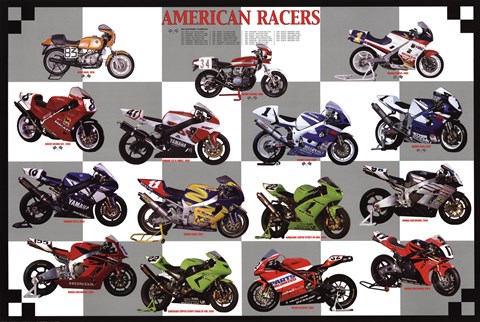 Framed American Racers Print