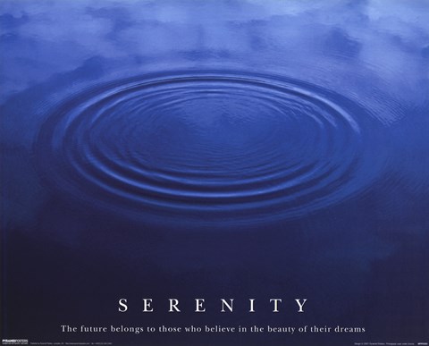 Framed Serenity - water Print