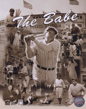 Framed Babe Ruth - Legends Of The Game Composite Print