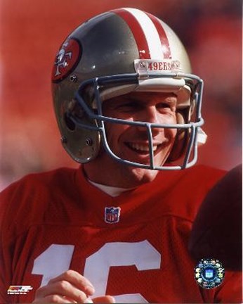 Framed Joe Montana - #19 Close up Print