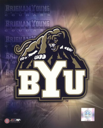 Framed Brigham Young University Logo Print