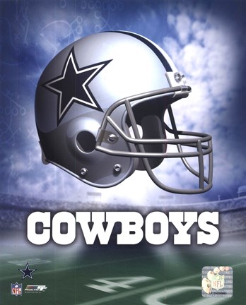 Framed Dallas Cowboys Helmet Logo Print