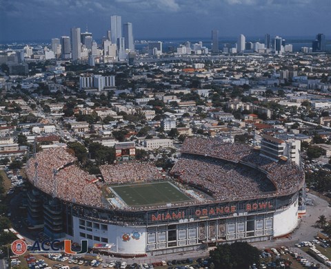 Framed Orange Bowl - (University of Miami) Print