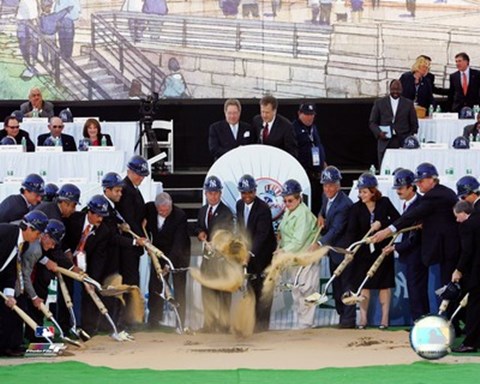 Framed New Yankee Stadium - 2006 Ground Breaking Ceremony Print