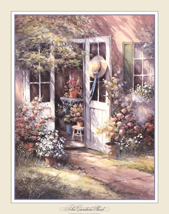 Framed Garden Shed Print