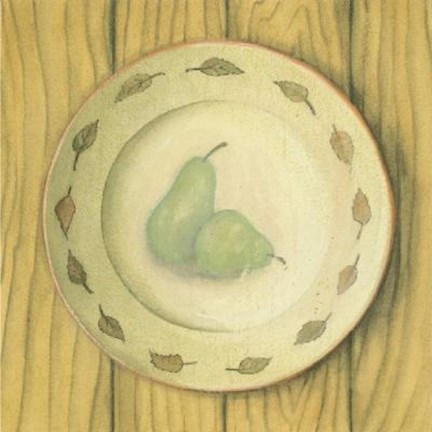 Framed Plate With Pears Print