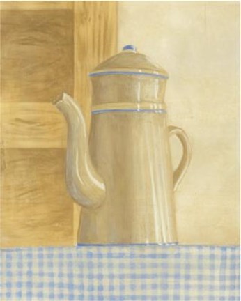 Framed Tan Teapot Print