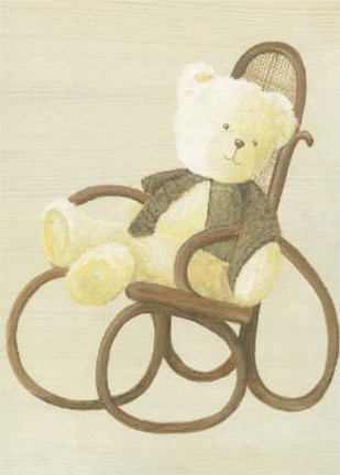 Framed Bear In Chair Print