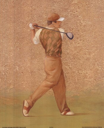 Framed Golfer VI Print