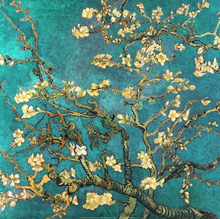 Framed Blossoming Almond Tree, Saint-Remy, c.1890 Detail Print