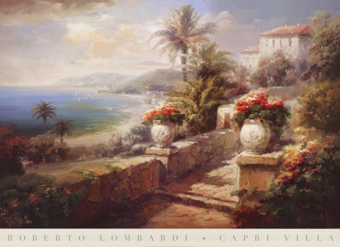 Framed Capri Villa Print