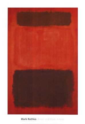 Framed Brown and Black in Reds, 1957 Print