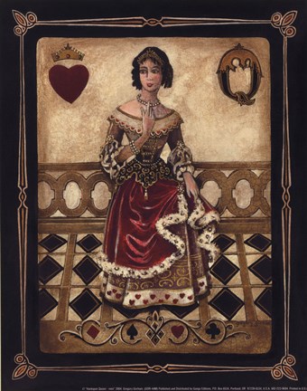 Framed Harlequin Queen - Mini Print