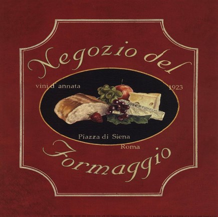 Framed Negozio Del Formaggio - Special Print