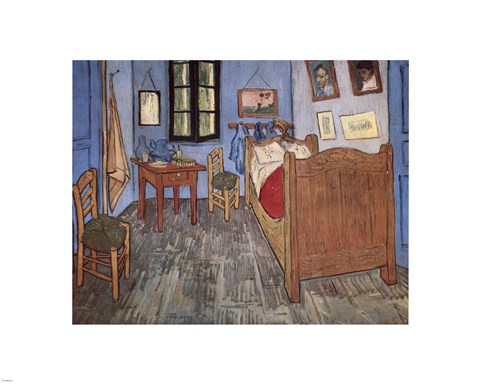 Framed Bedroom at Arles, c.1887 Print