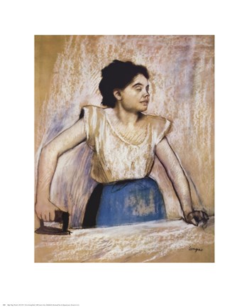 Framed Girl At Ironing Board Print